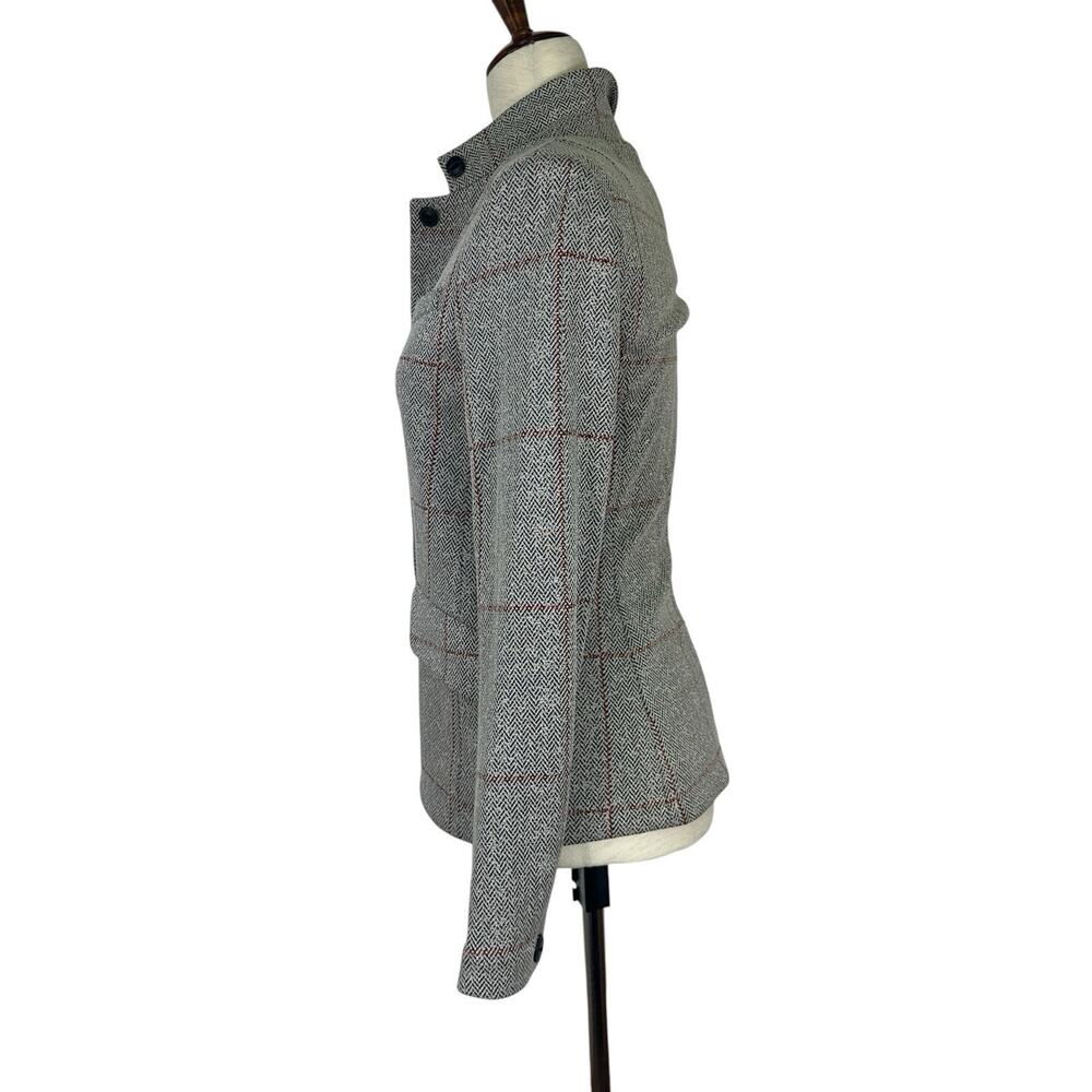 Rag & Bone Slade Ponte Blazer Women Size 0 Gray Herringbone Windowpane Check - Picture 4 of 16